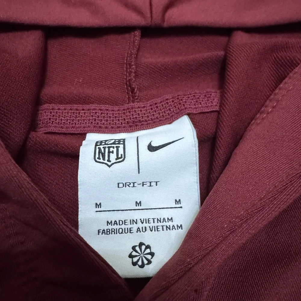 Washington Commanders Hoodie Mens M Nike Maroon Lightweight NFL Football DriFit